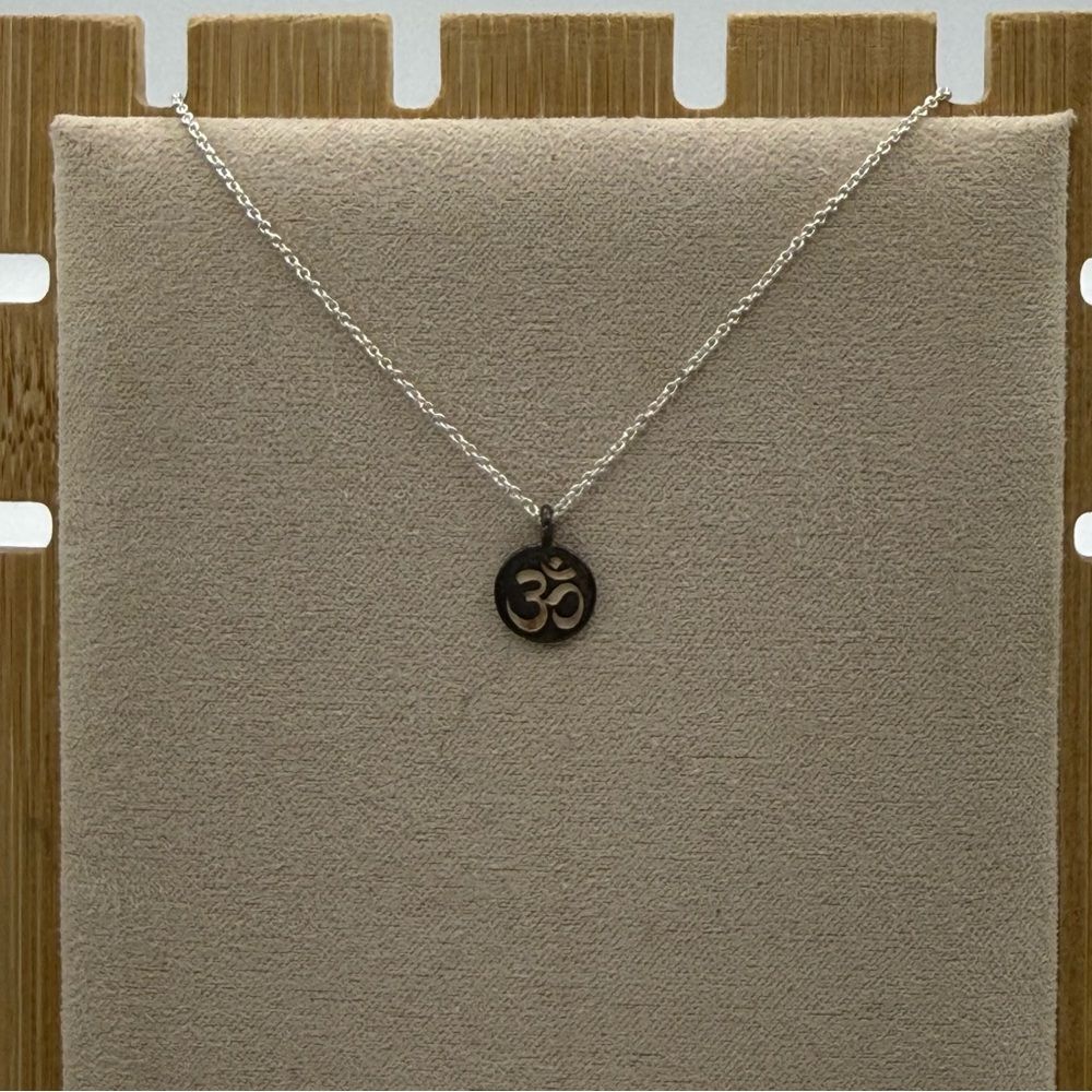 Sterling Silver Om Pendant Necklace